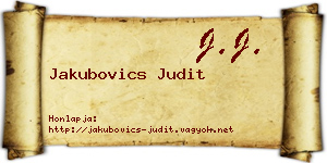 Jakubovics Judit névjegykártya