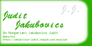 judit jakubovics business card
